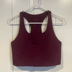 Girlfriend Collective Burgundy Paloma  Sports Bra